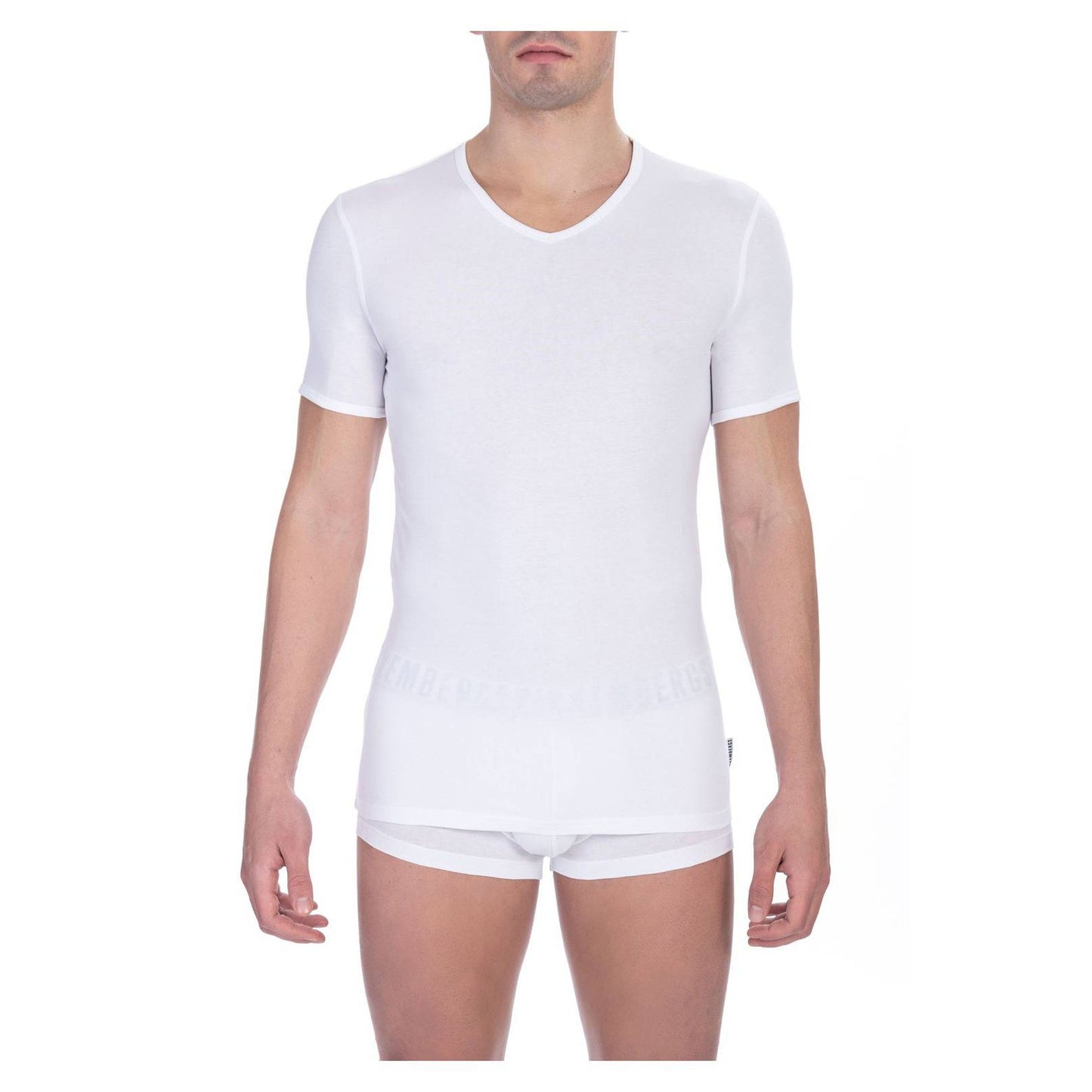 Bikkembergs T-shirt blanc Col V