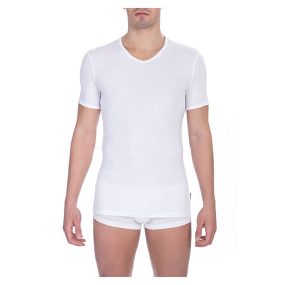 Bikkembergs T-shirt blanc Col V