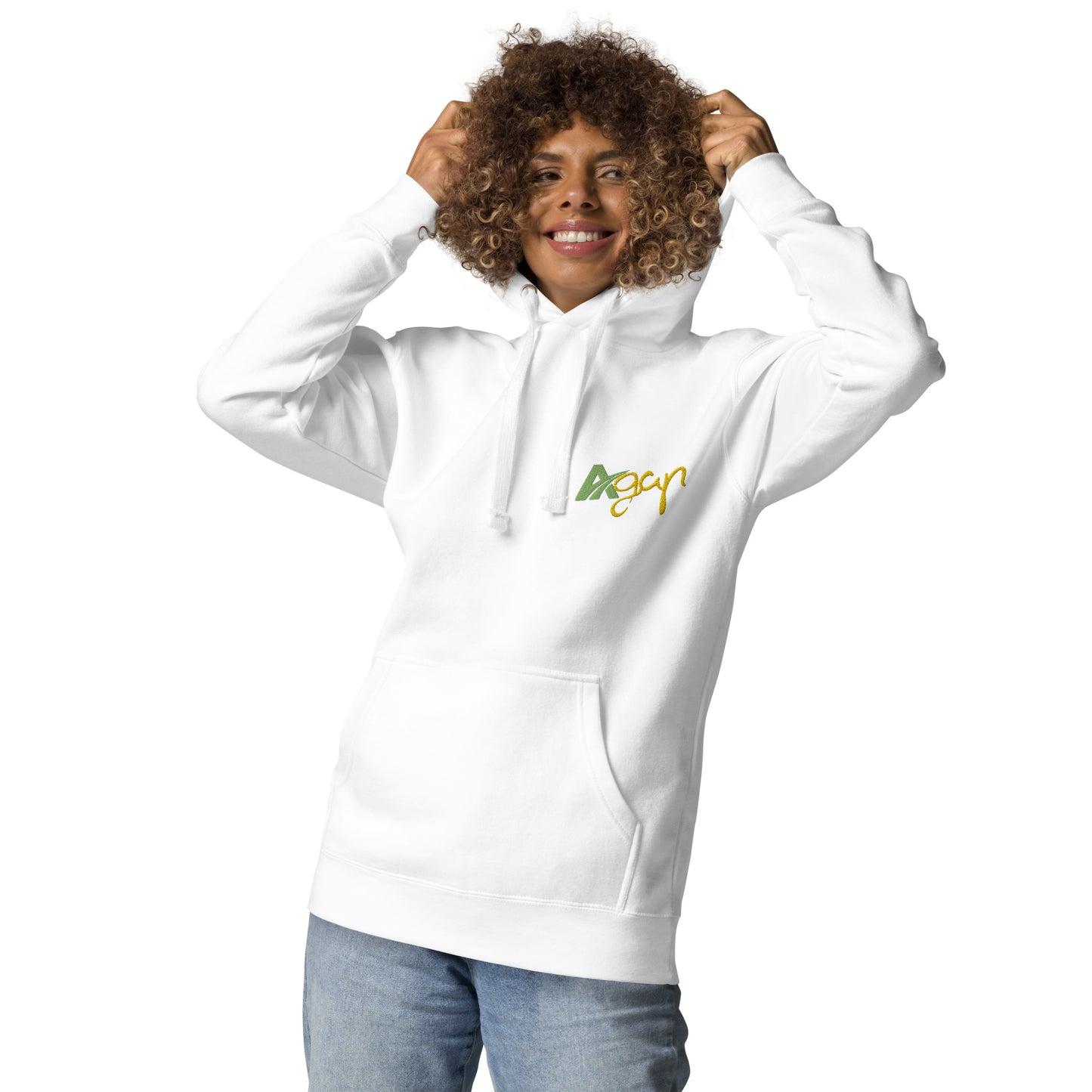 Sweat à Capuche Blanc Unisexe