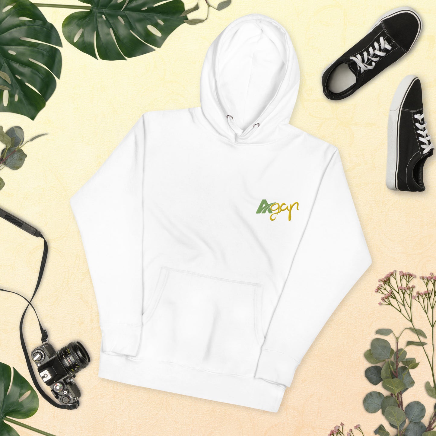 Sweat à Capuche Blanc Unisexe