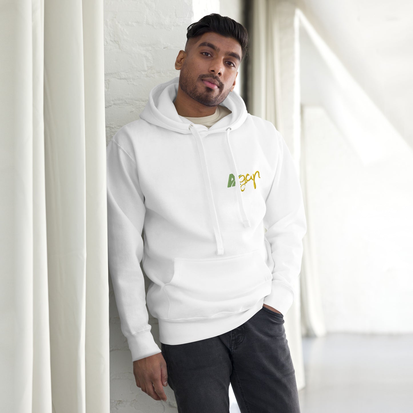 Sweat à Capuche Blanc Unisexe