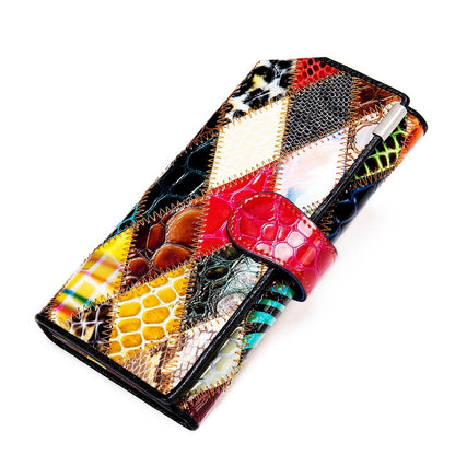 WESTAL – portefeuille Patchwork en cuir véritable