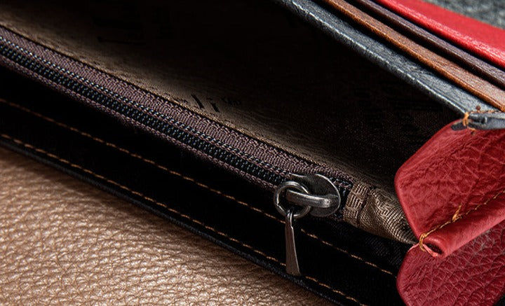 WESTAL – portefeuille Patchwork en cuir véritable
