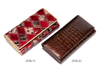 WESTAL – portefeuille Patchwork en cuir véritable