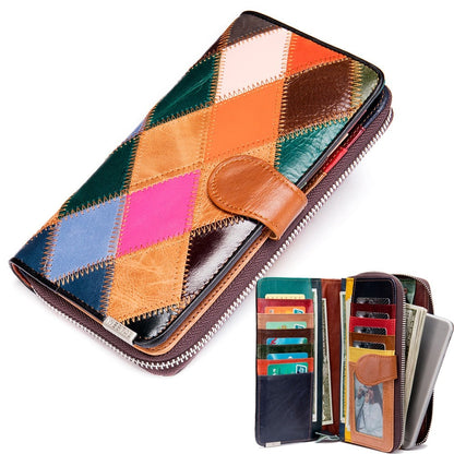 WESTAL – portefeuille Patchwork en cuir véritable