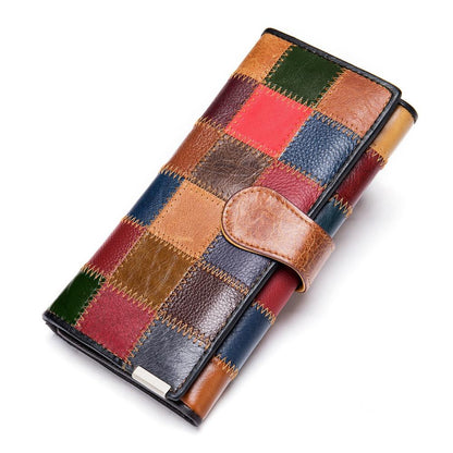 WESTAL – portefeuille Patchwork en cuir véritable