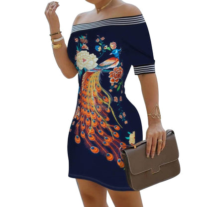 Robes courtes moulante ou asymétrique à épaules dénudées