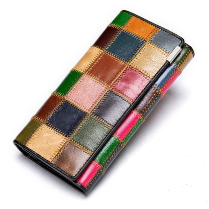 WESTAL – portefeuille Patchwork en cuir véritable