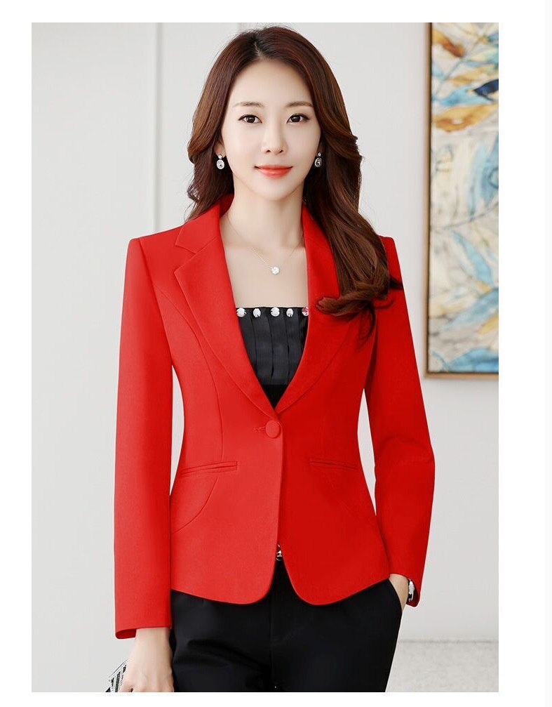 Blazer un bouton couleur unie