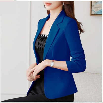 Blazer un bouton couleur unie