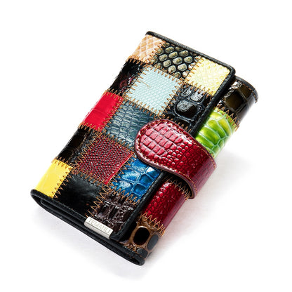 WESTAL – portefeuille Patchwork en cuir véritable