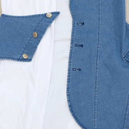 Robe en jeans assemblés manches longues