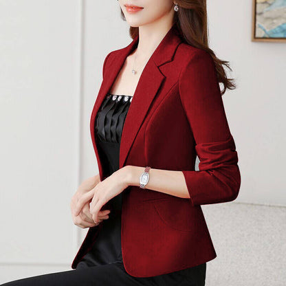 Blazer un bouton couleur unie
