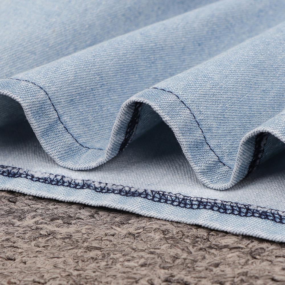 Robe jeans balançoire manche courte avec ceinture et fermeture éclair