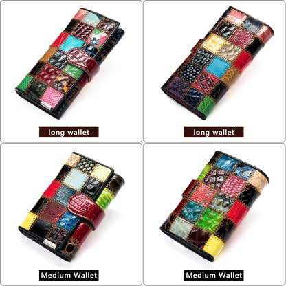 WESTAL – portefeuille Patchwork en cuir véritable