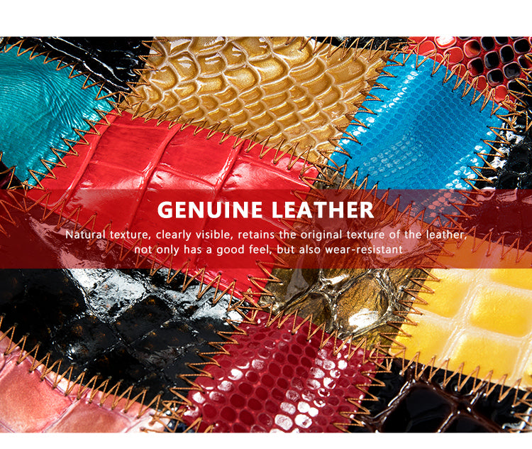 WESTAL – portefeuille Patchwork en cuir véritable