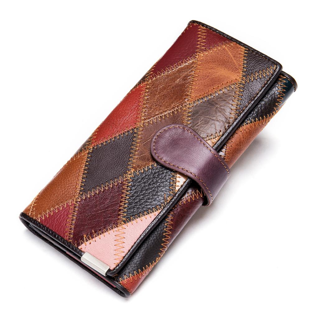 WESTAL – portefeuille Patchwork en cuir véritable