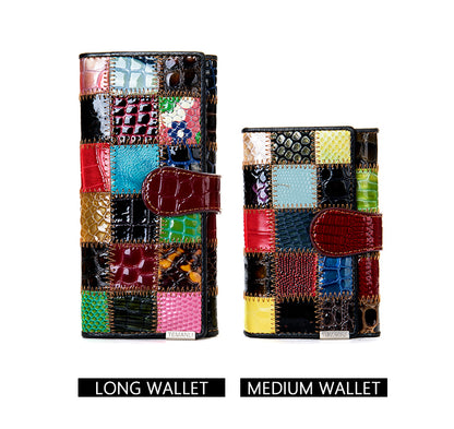 WESTAL – portefeuille Patchwork en cuir véritable