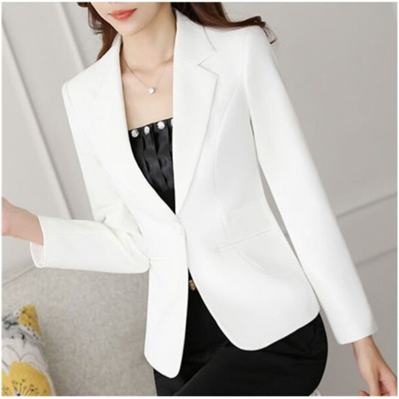 Blazer un bouton couleur unie