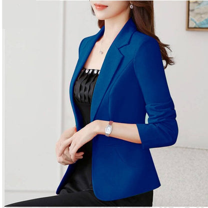 Blazer un bouton couleur unie