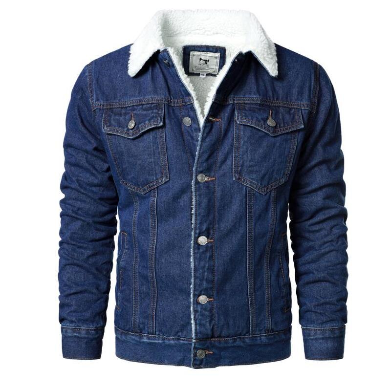 Denim warm jacket Homme