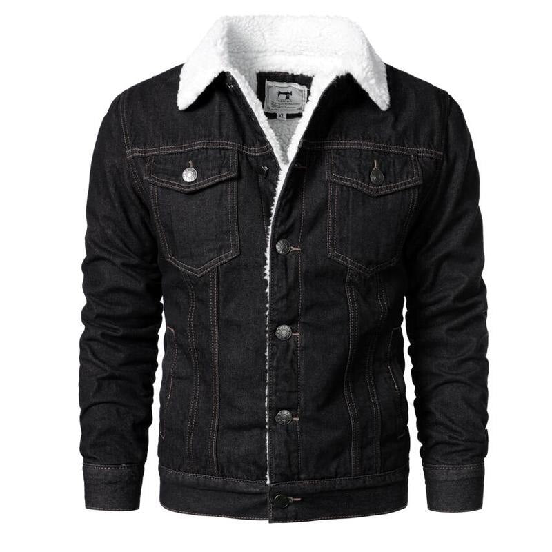 Denim warm jacket Homme