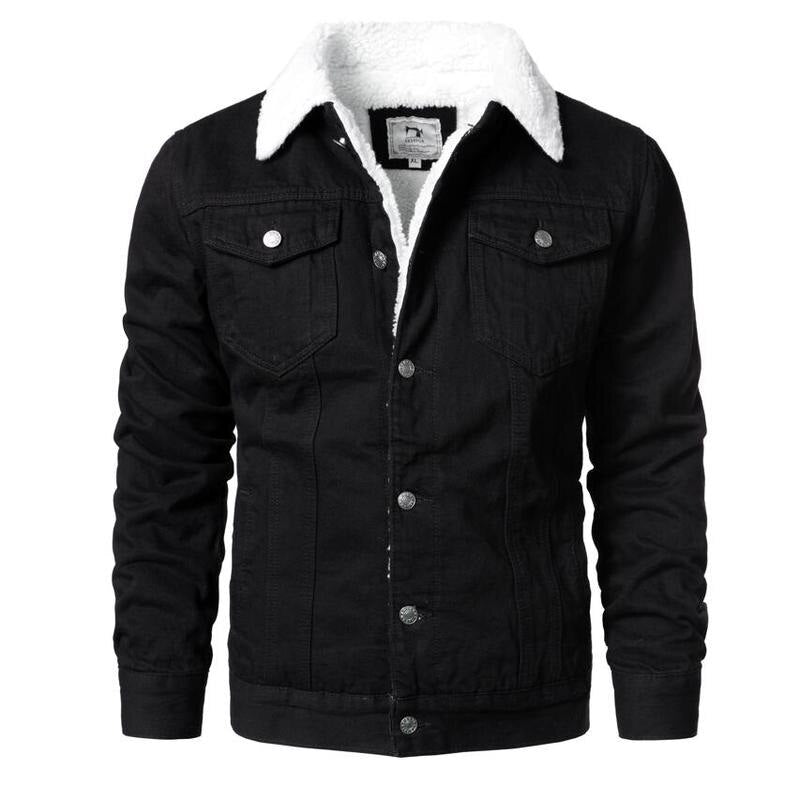 Denim warm jacket Homme